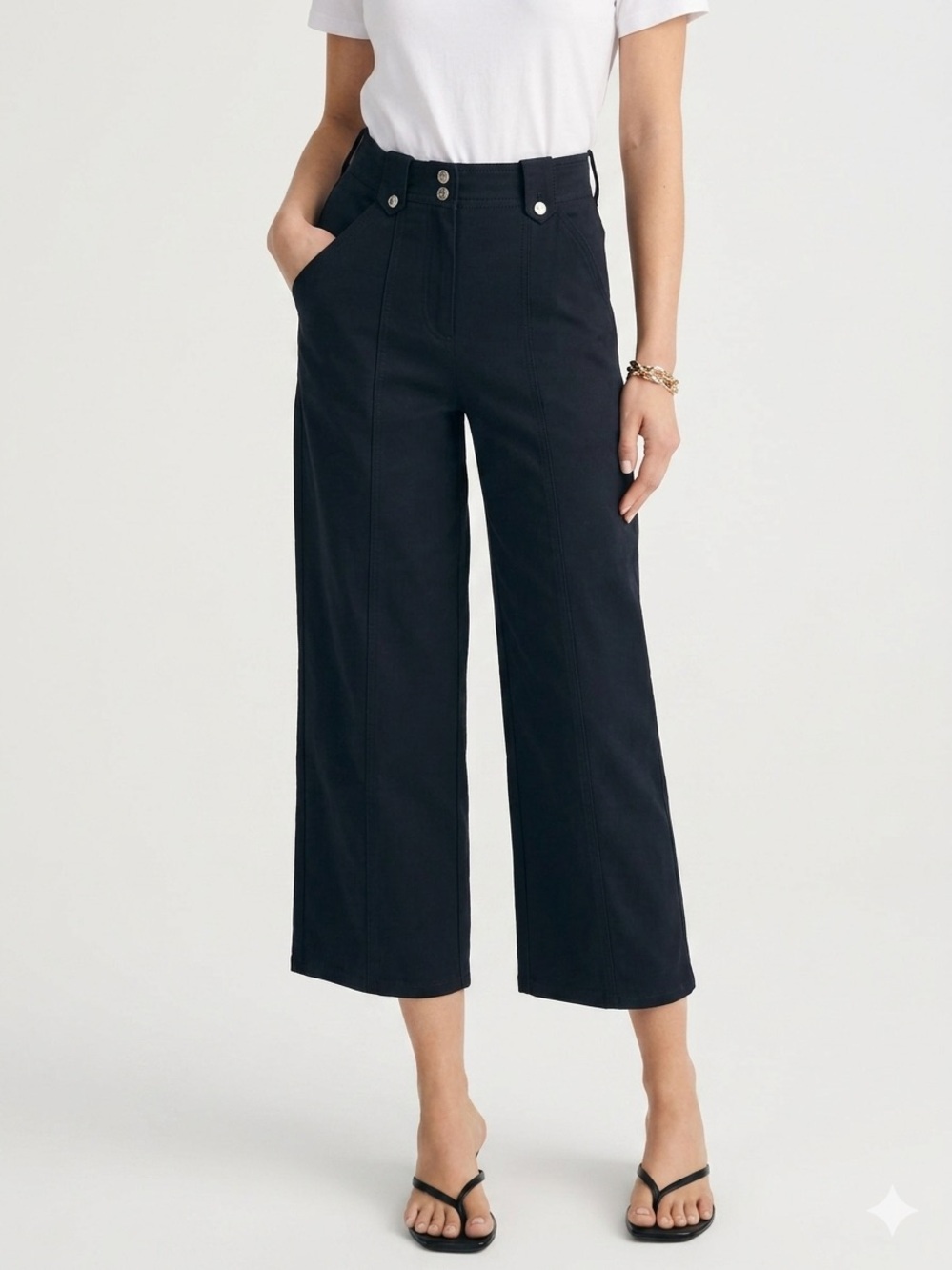 Derek Lam Dark Navy High-Waist Trousers (Orig $300+)